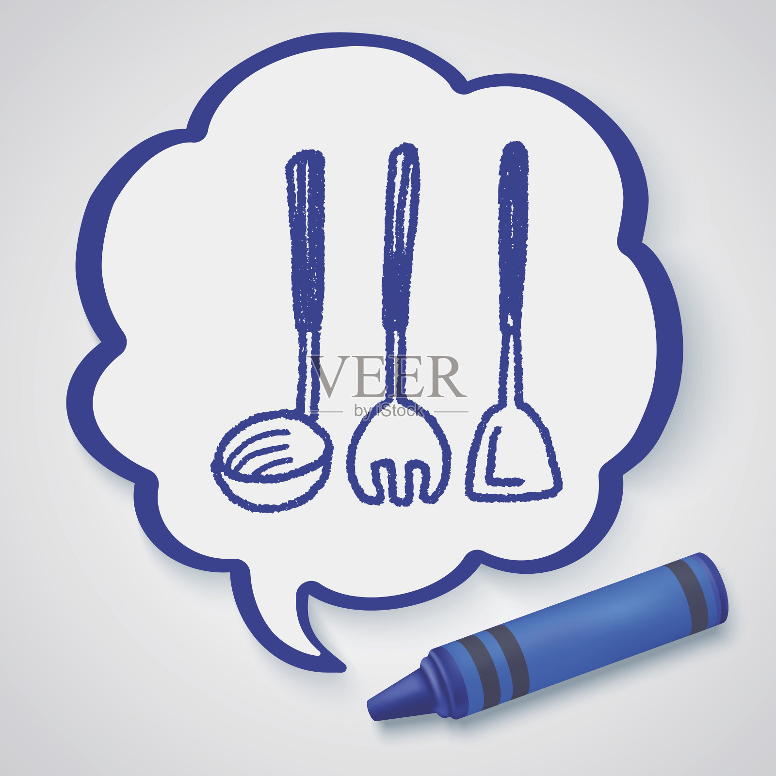 涂鸦厨具插画图片素材