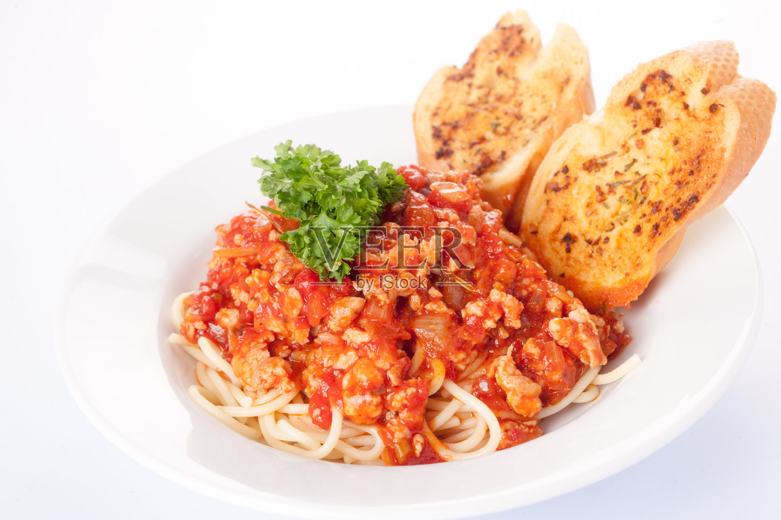 肉酱意大利面照片摄影图片