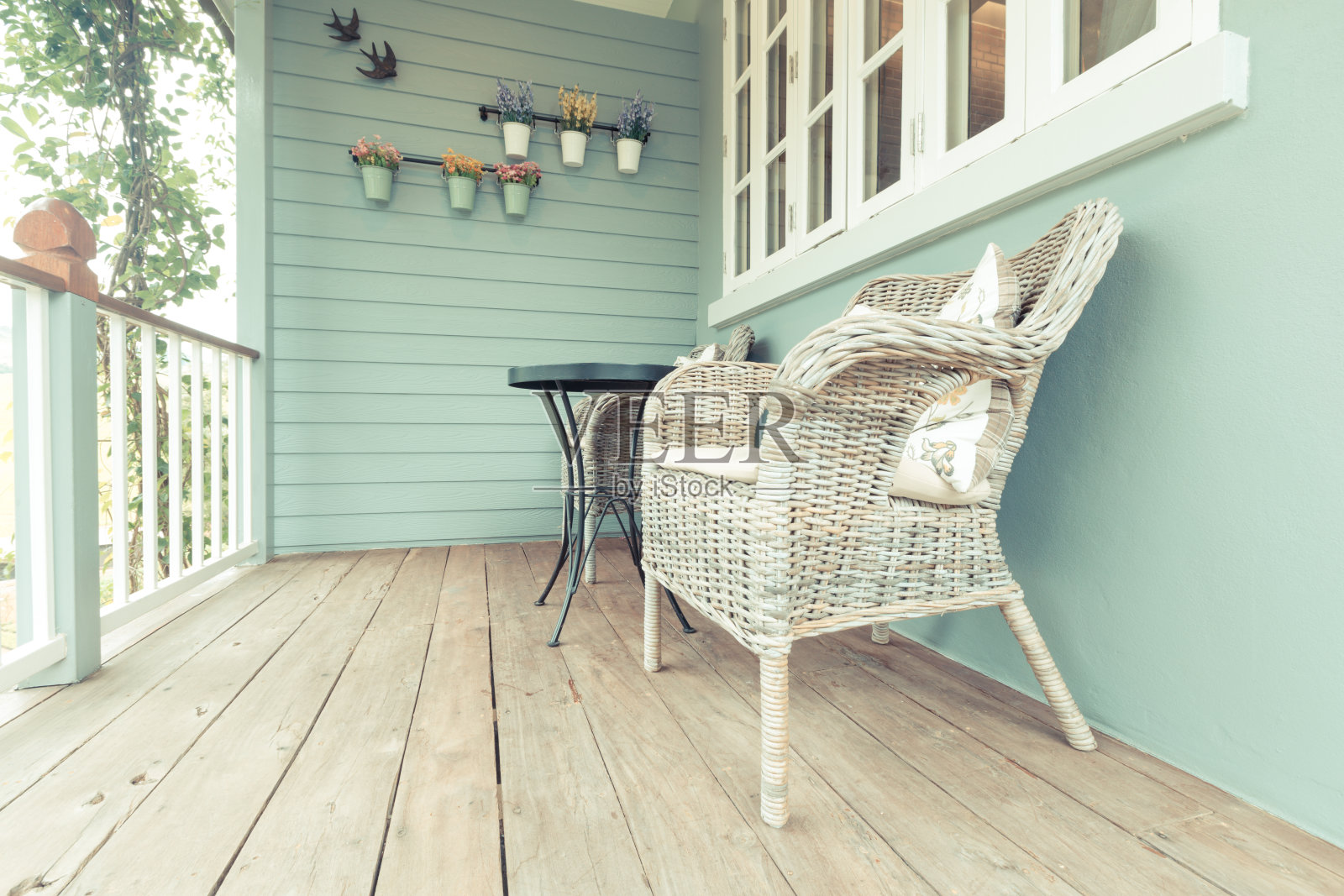 漂亮的阳台照片摄影图片