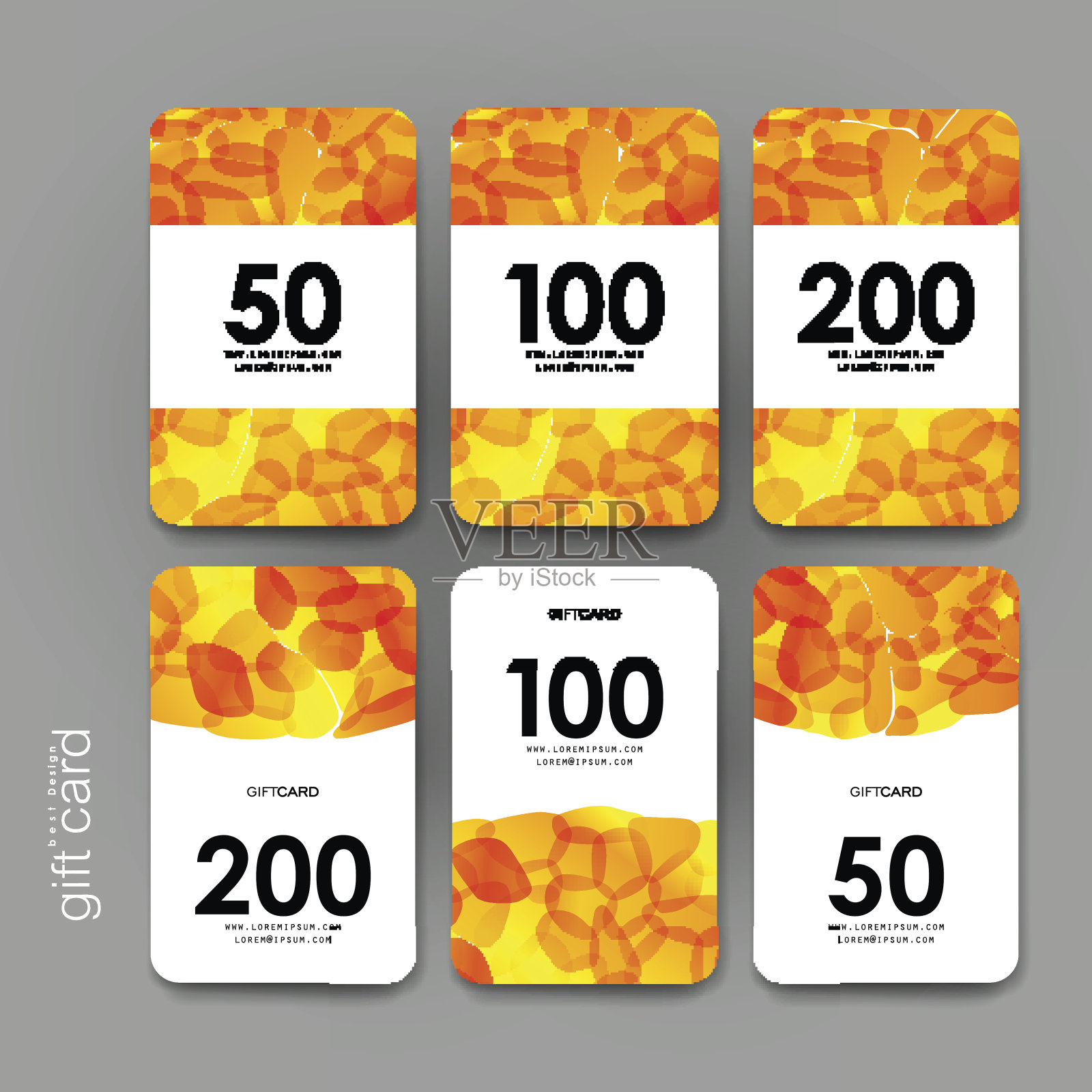 礼品券,折扣卡模板与抽象的背景插画图片素材