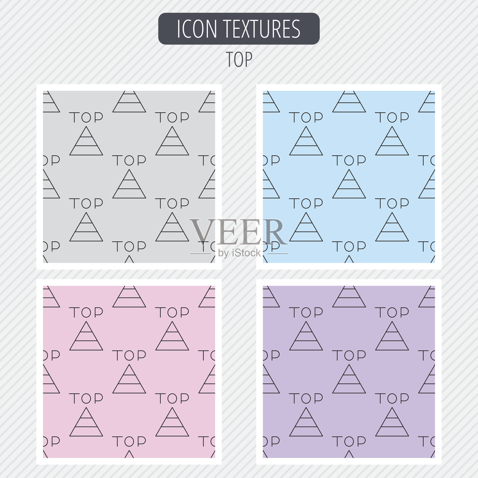 三角形图标。顶部或最佳结果标志。插画图片素材