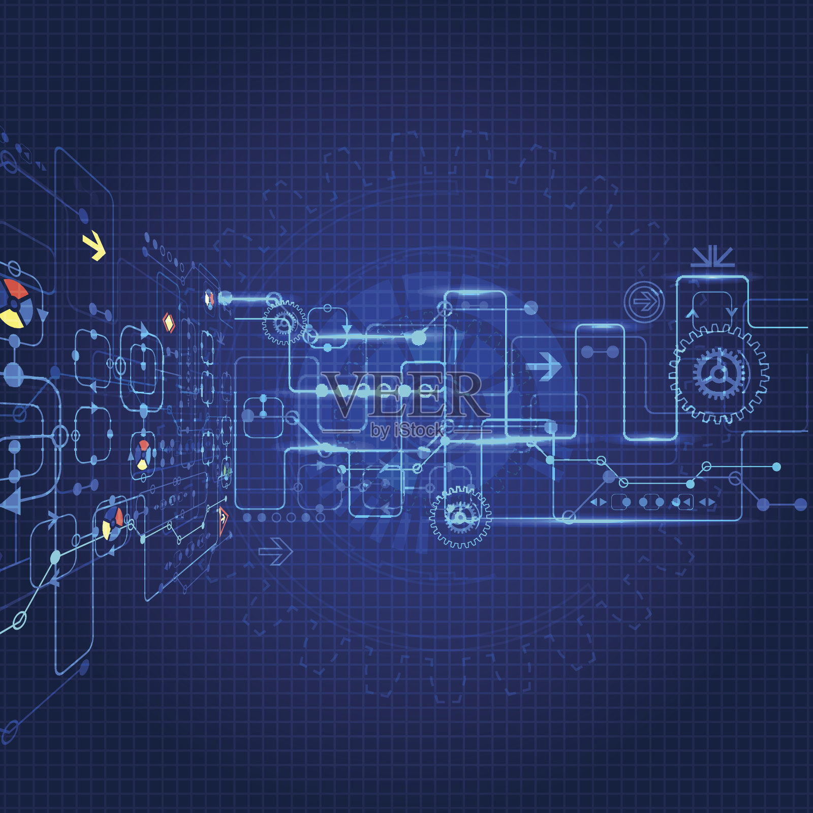 摘要工程未来技术背景插画图片素材