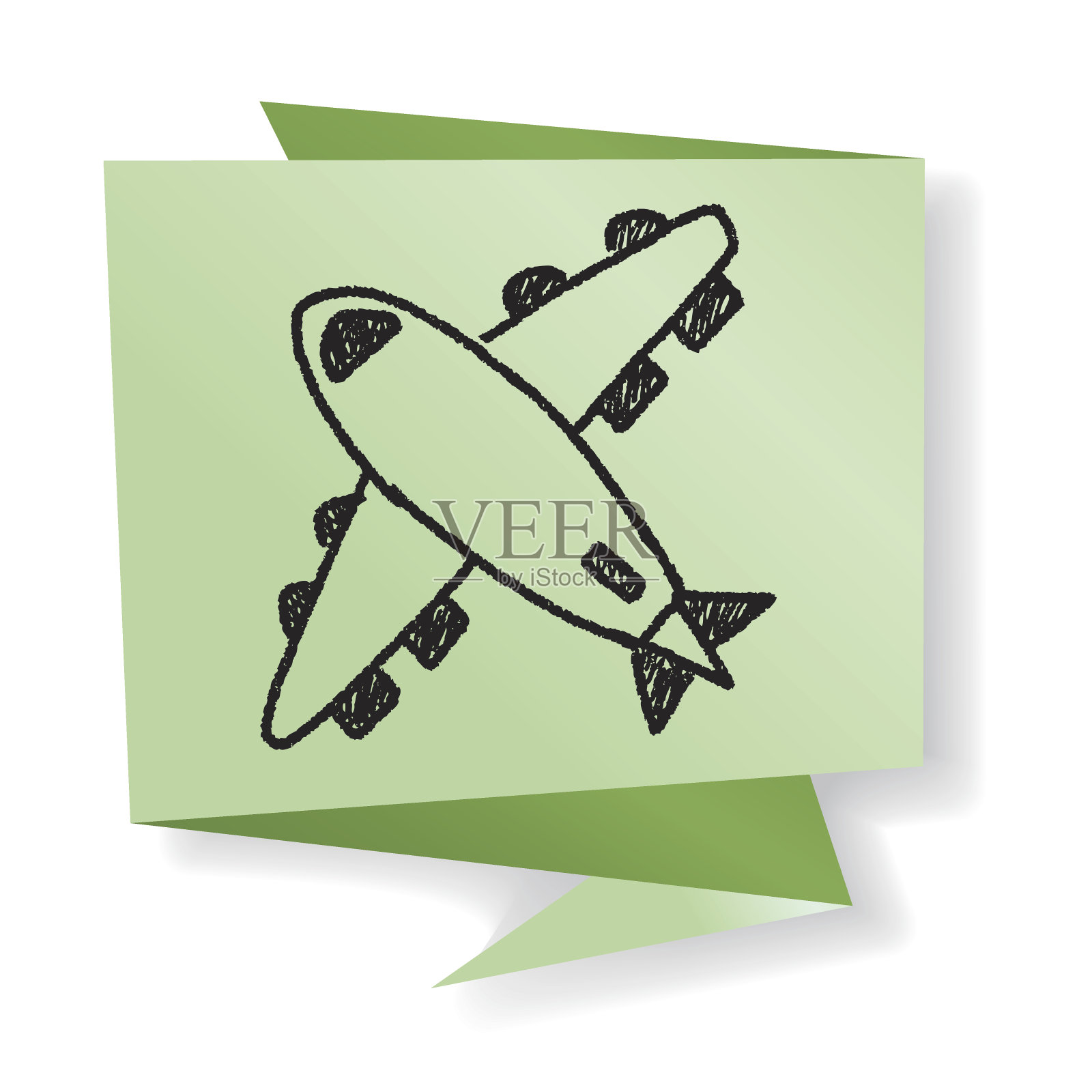 涂鸦的飞机插画图片素材