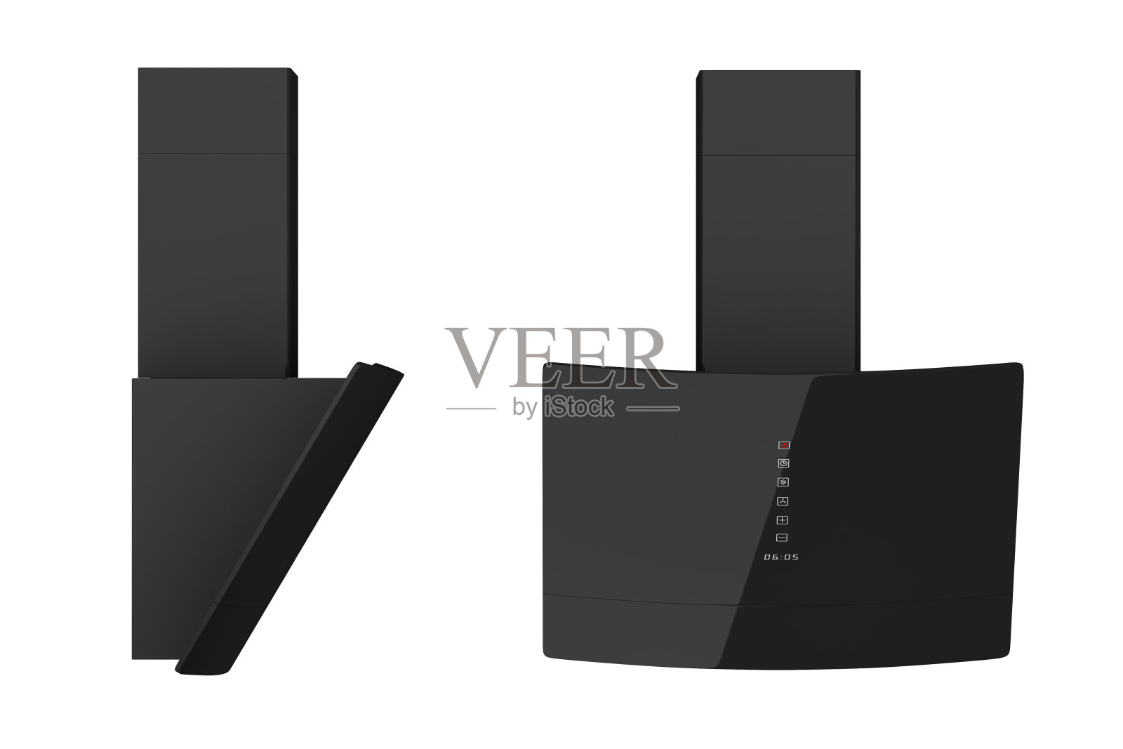 现代黑色炊具罩照片摄影图片