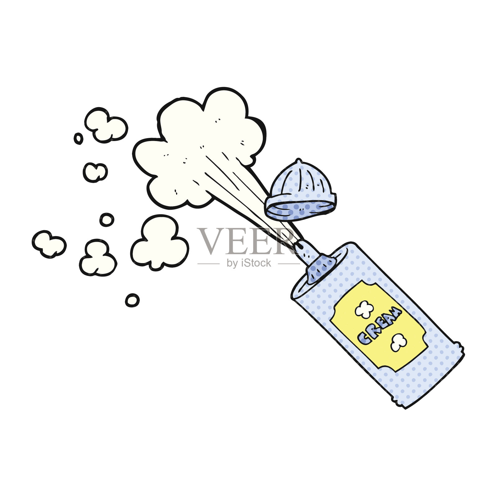 卡通喷涂鲜奶油插画图片素材