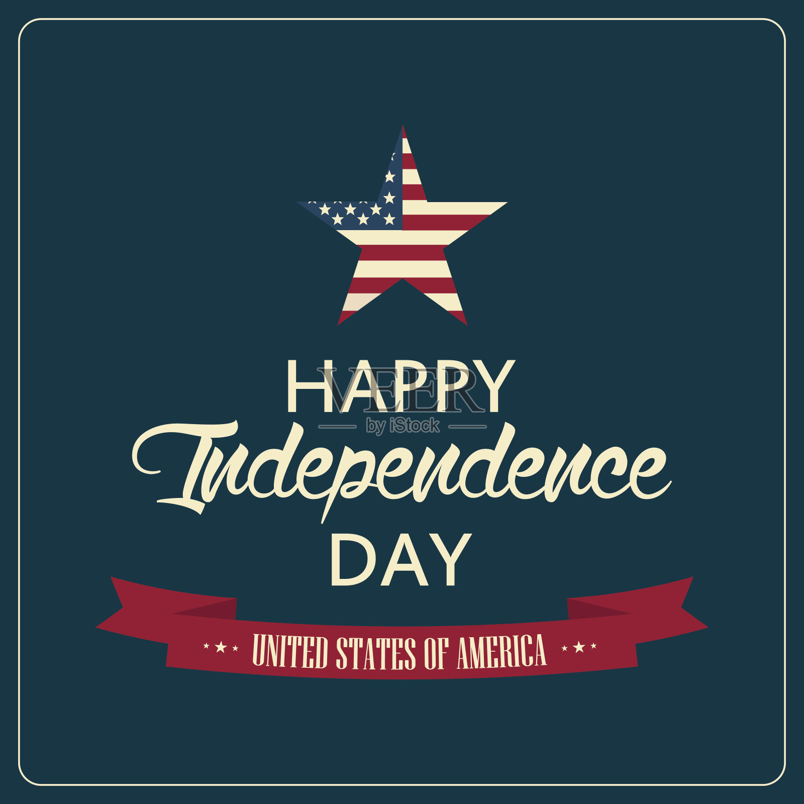 独立日插画图片素材