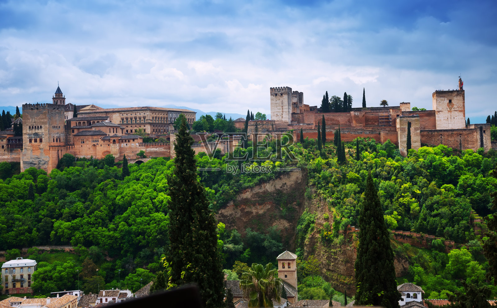 阿尔罕布拉的日景。格拉纳达照片摄影图片