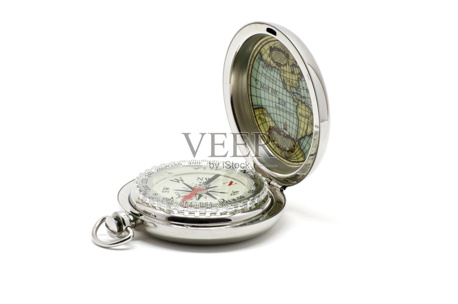 孤立金属罗经开口照片摄影图片