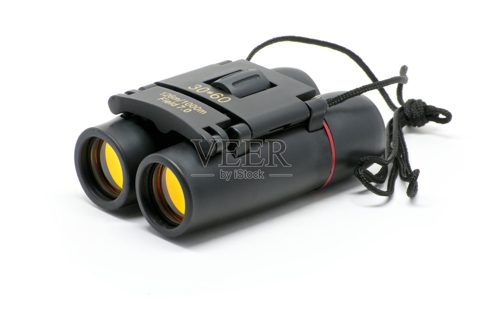 孤立的黑色双筒望远镜照片摄影图片