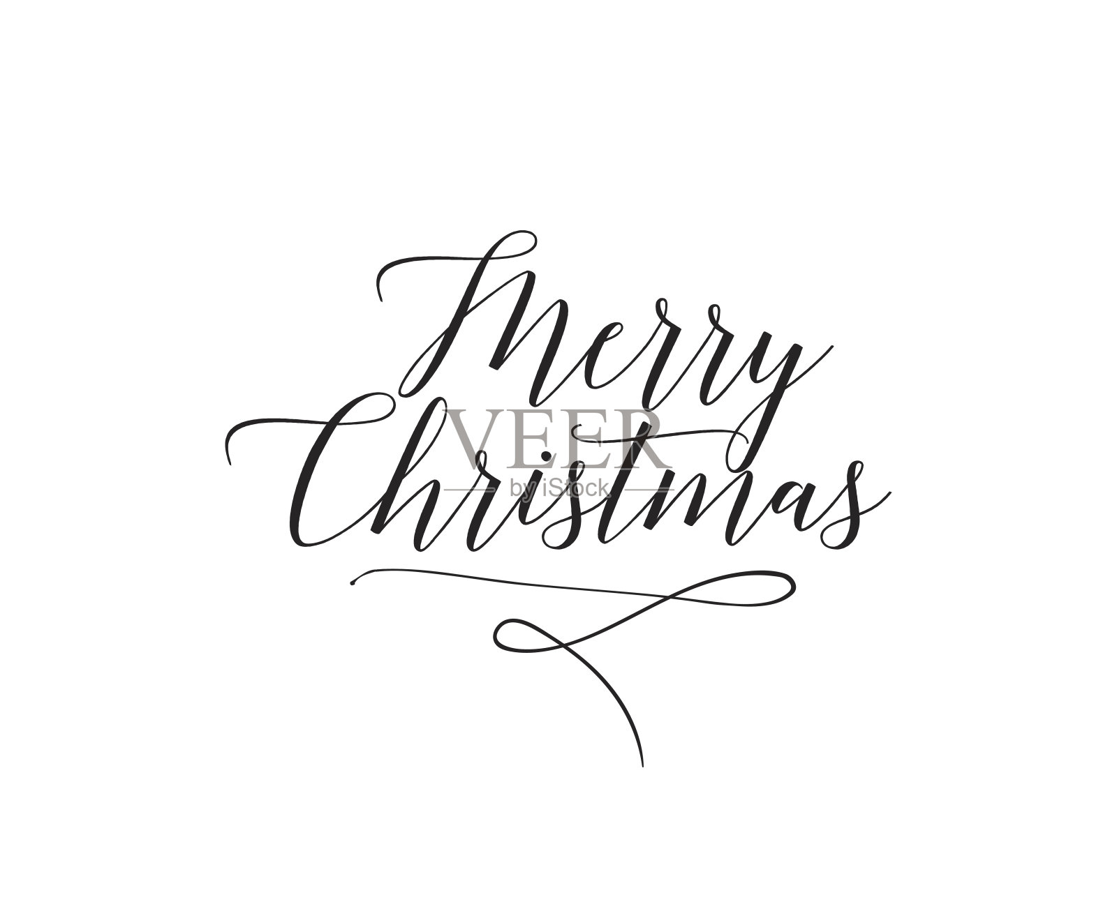 圣诞快乐,排版标志集。插画图片素材