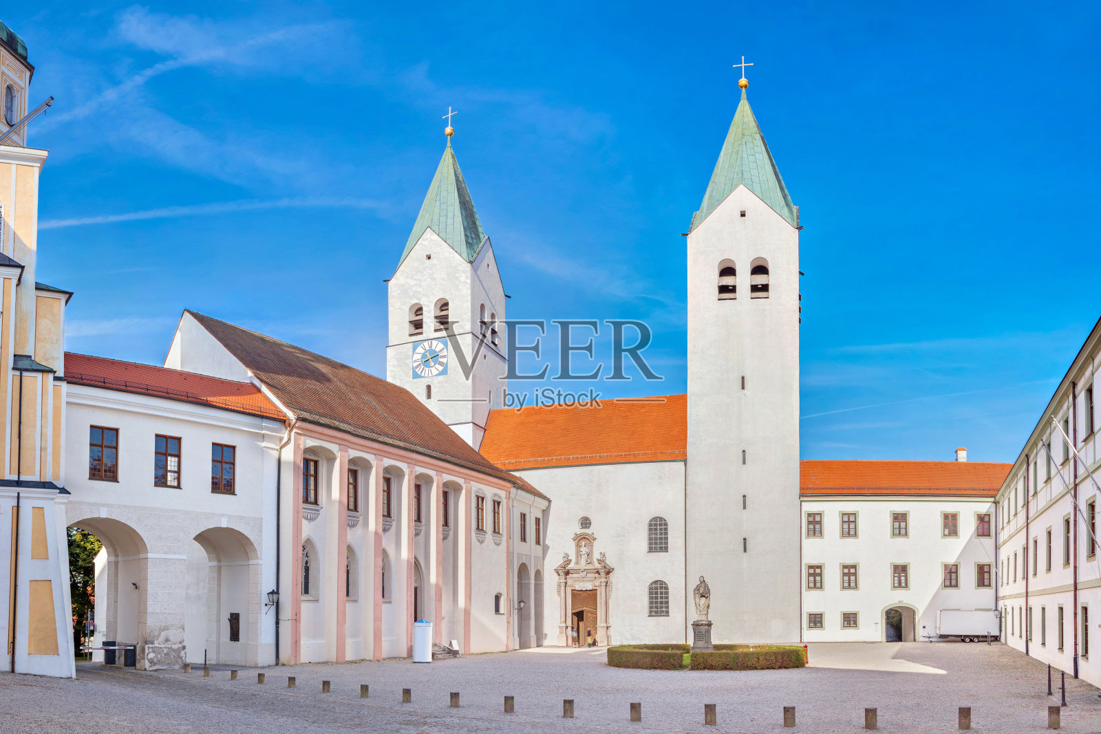 弗莱辛大教堂的塔照片摄影图片