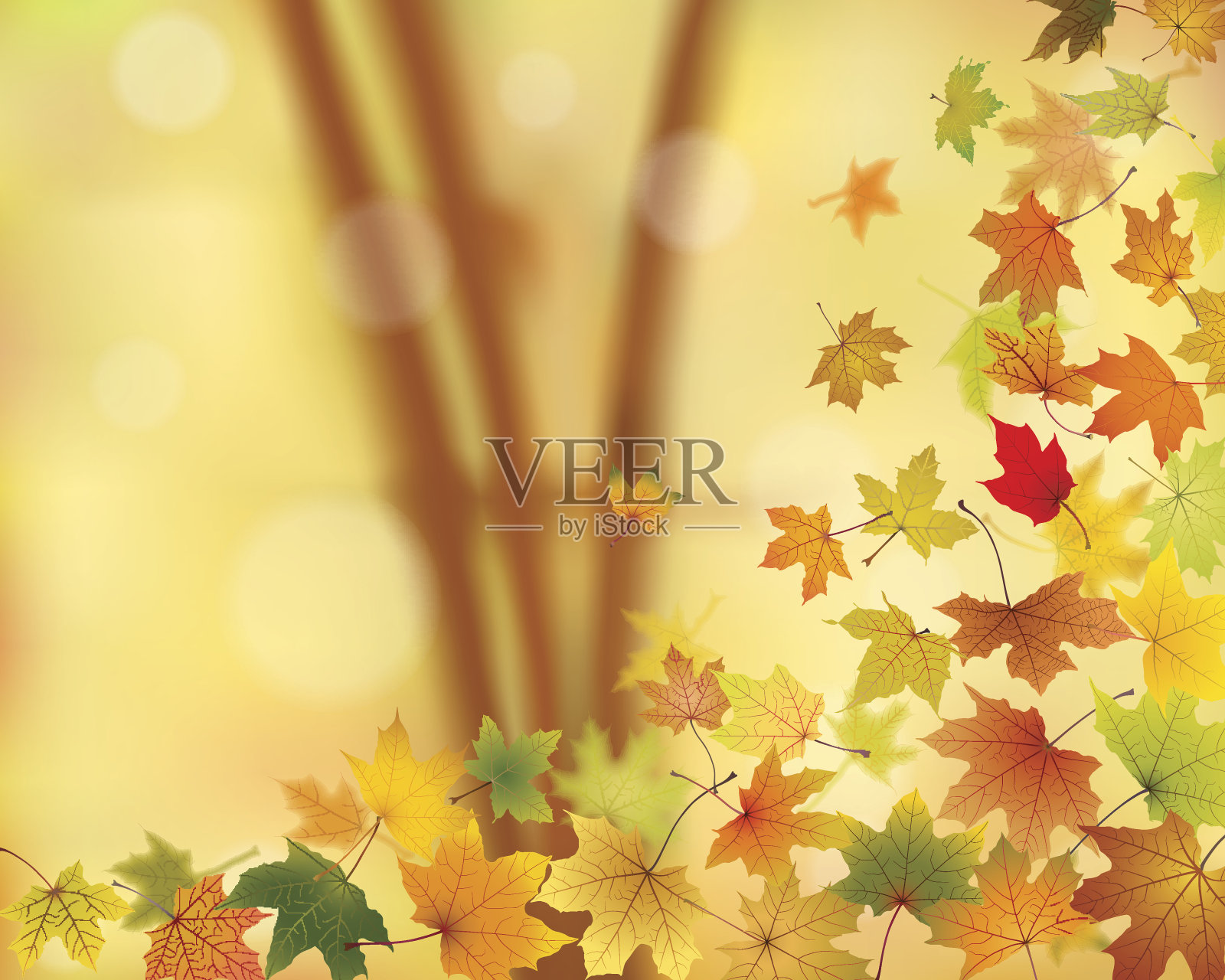 秋天背景插画图片素材