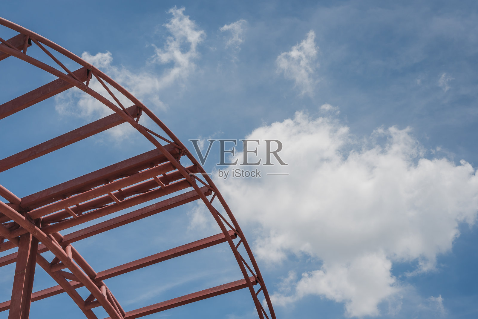 钢框架结构的现代建筑照片摄影图片