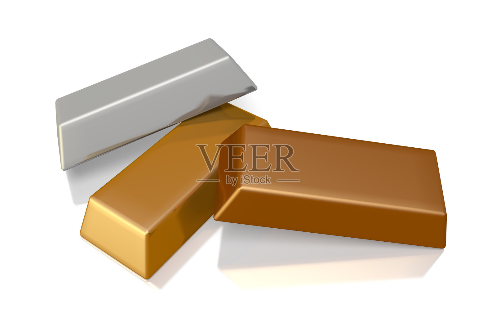3D金银条照片摄影图片