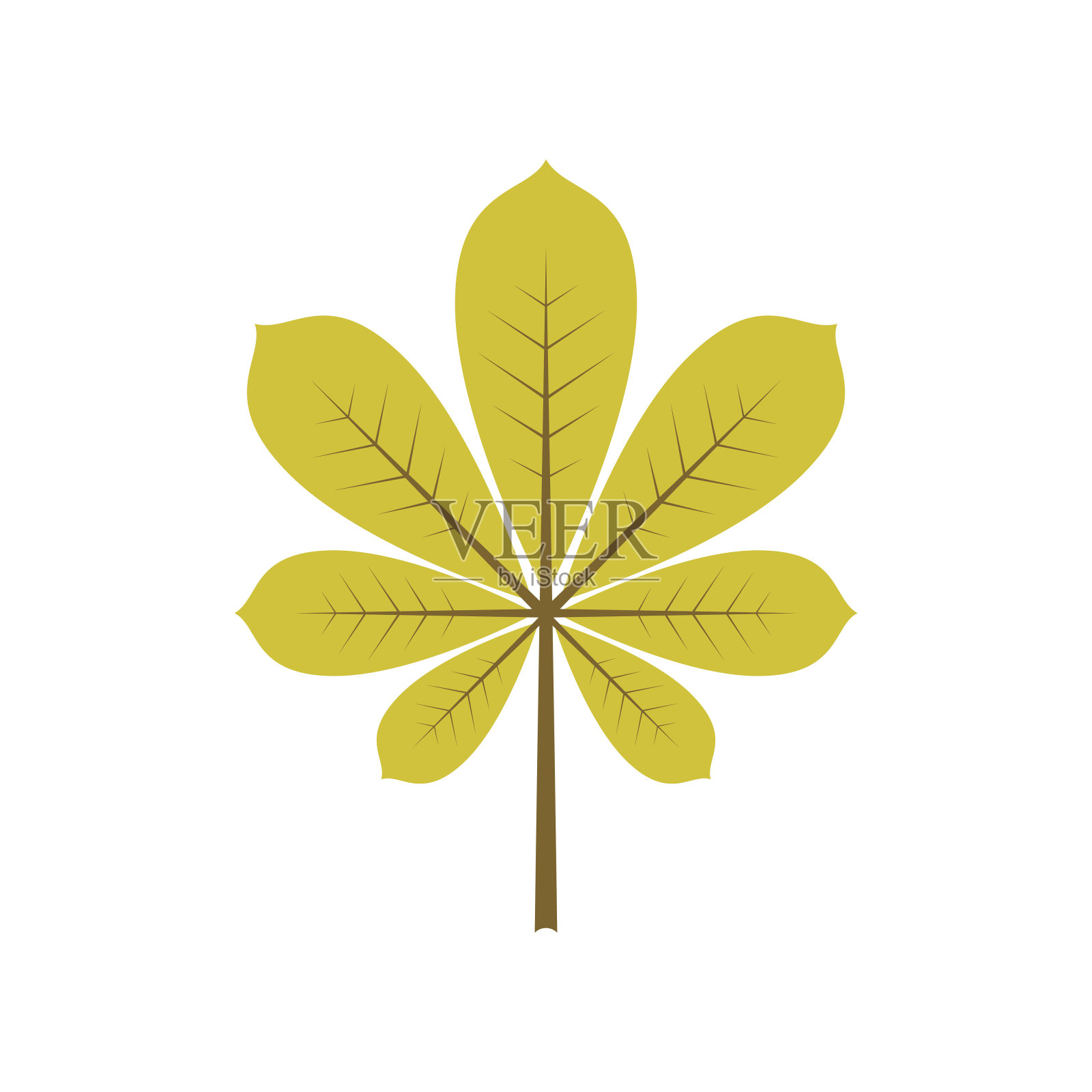 栗叶设计元素图片