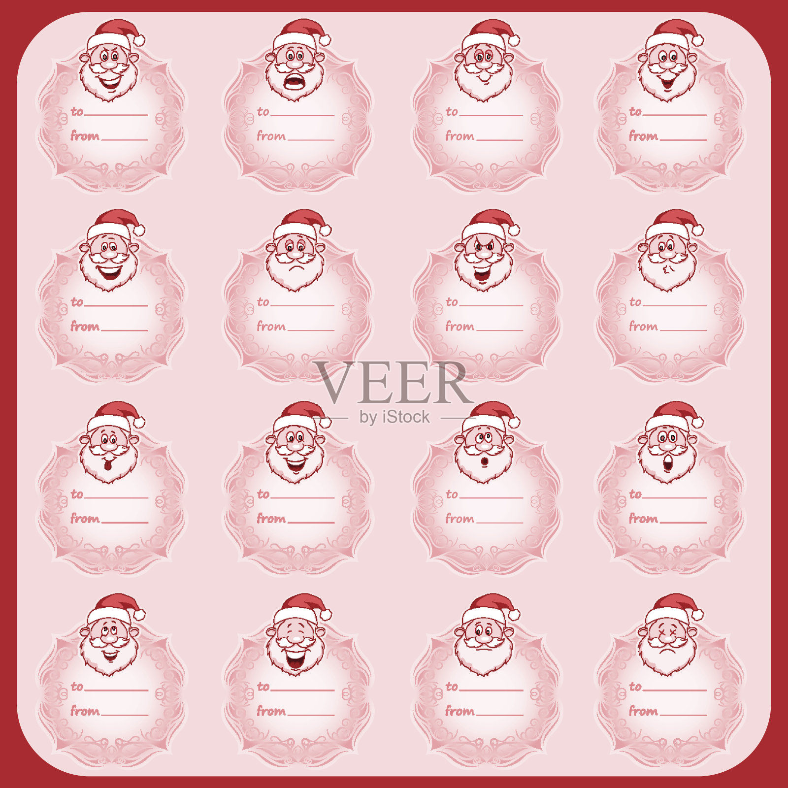 一套假日矢量卡与地方为你的文本。插画图片素材