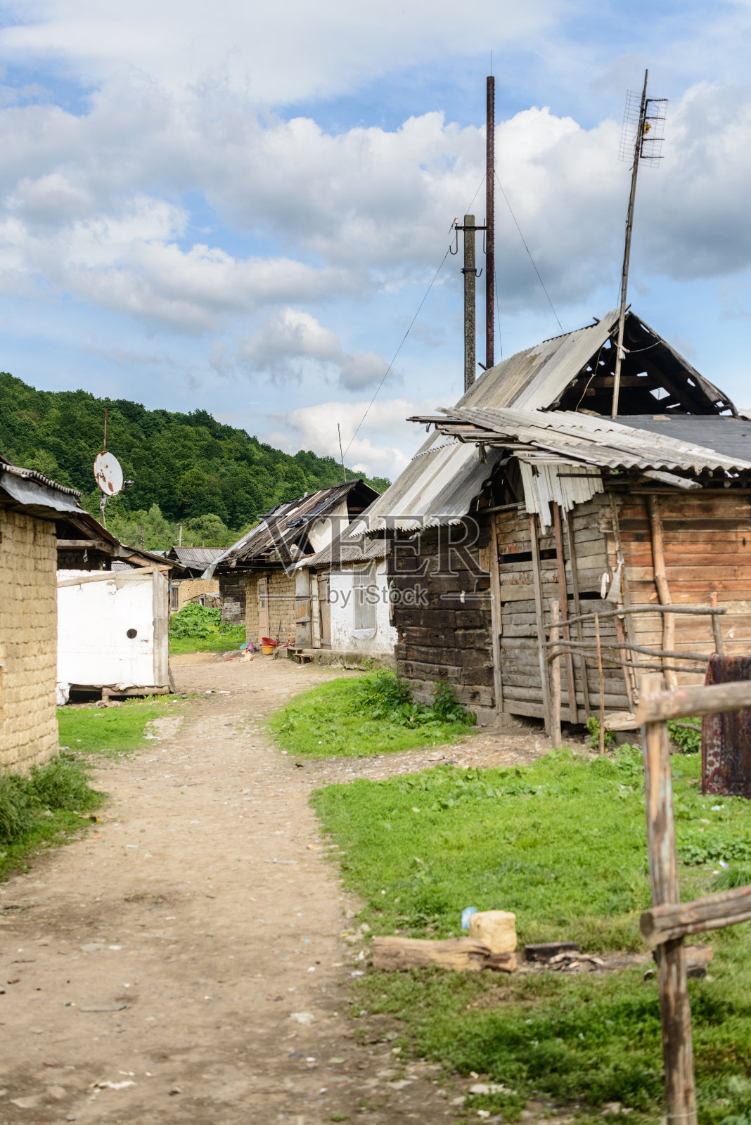 乌克兰的吉普赛村庄照片摄影图片