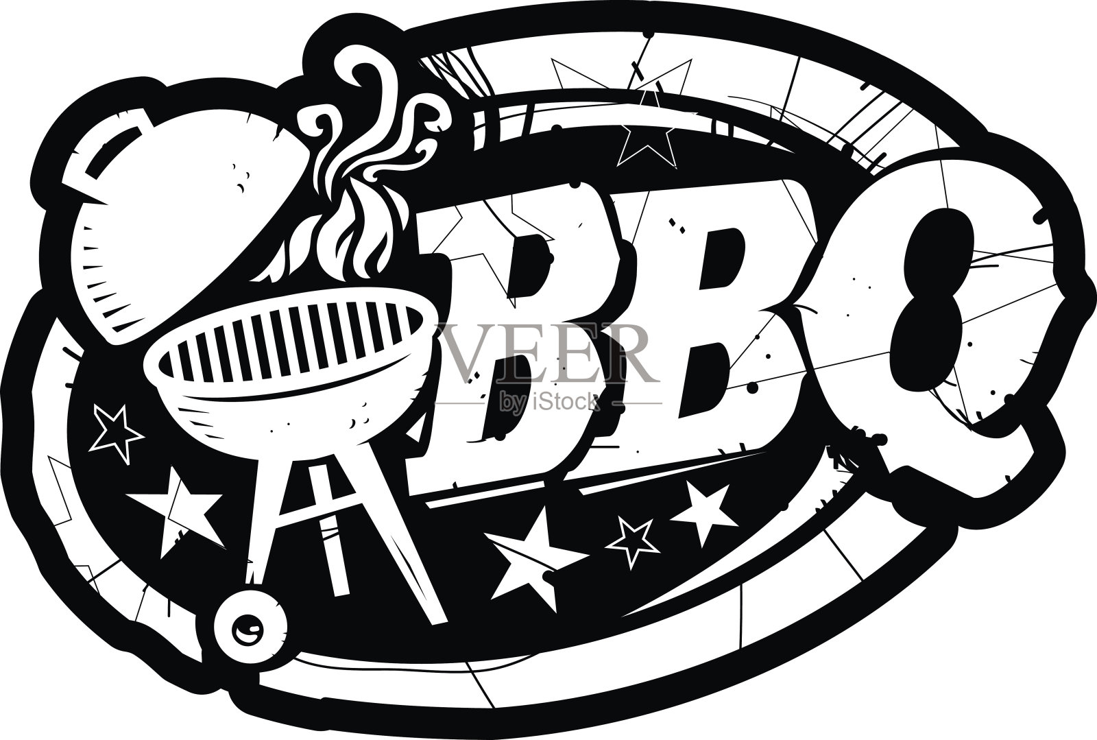烧烤的图形插画图片素材
