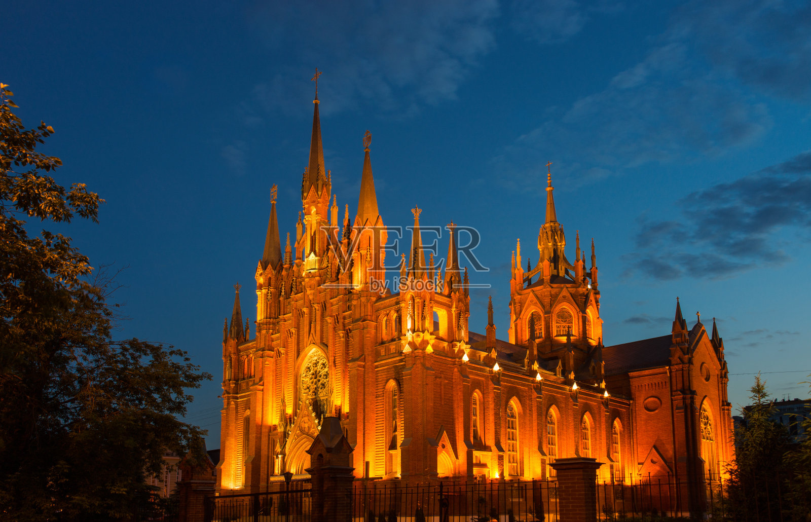 大教堂是俄罗斯最大的天主教堂照片摄影图片