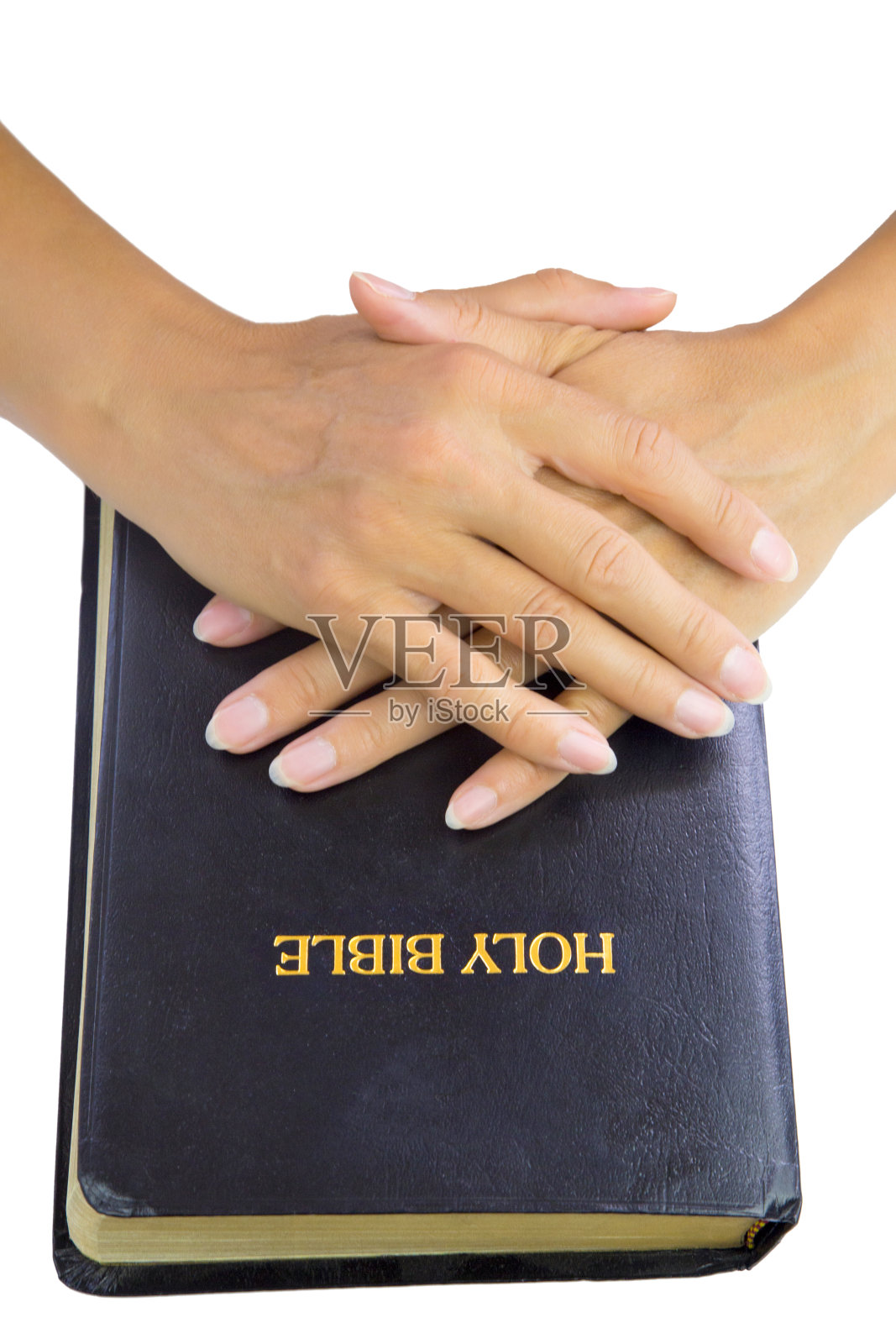 女人递上圣经照片摄影图片