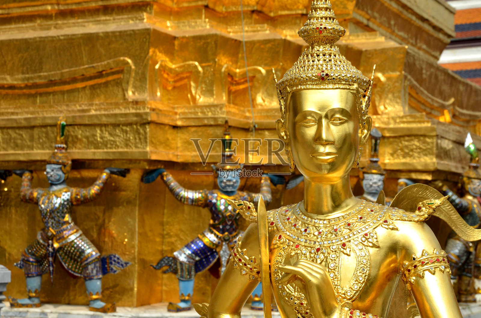 曼谷金色卫兵照片摄影图片