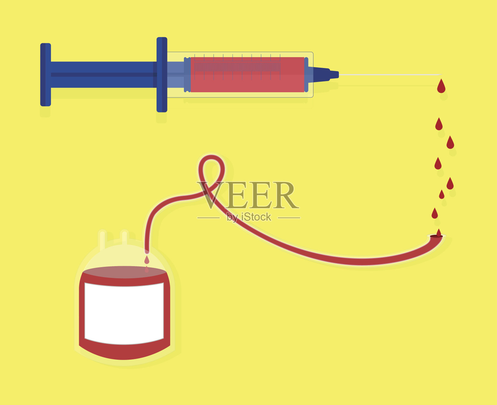 献血和输血插画图片素材