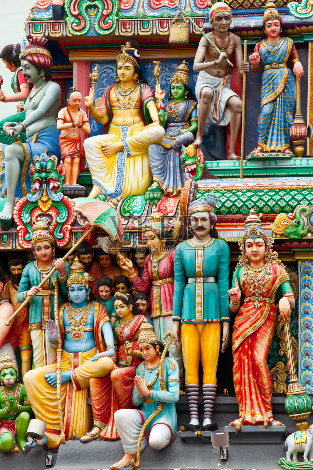 Sri Mariamman神庙细节照片摄影图片