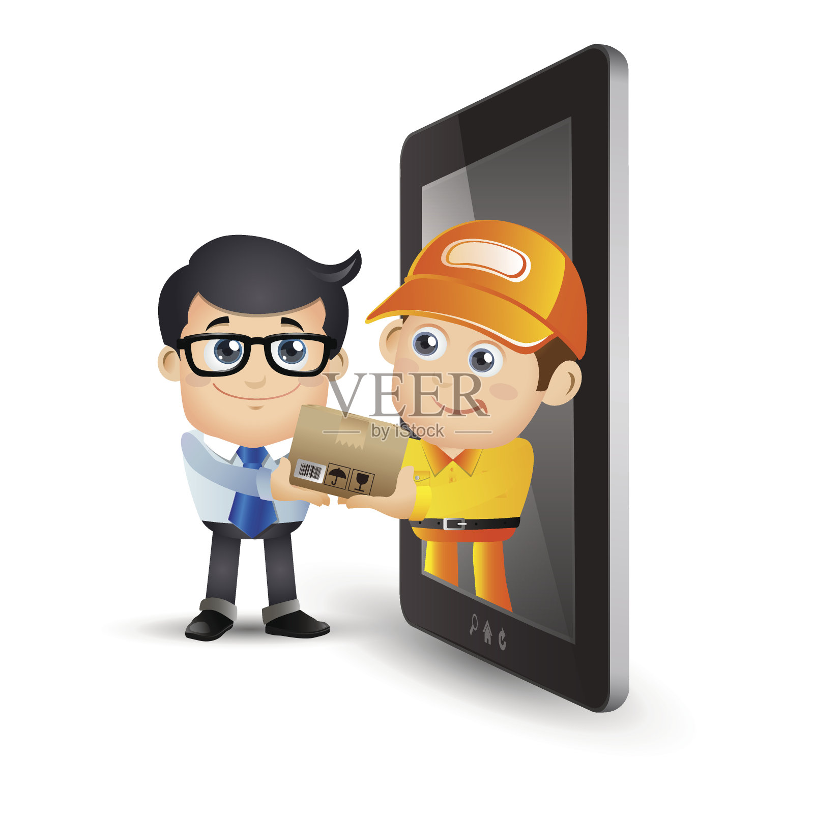 人员设置-专业-交付人插画图片素材