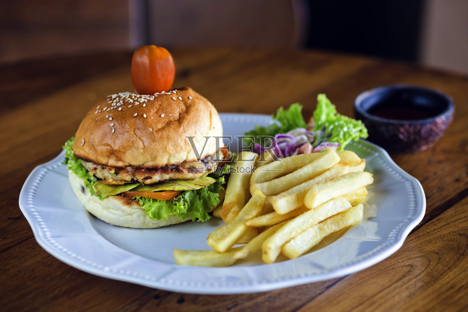 美味的汉堡照片摄影图片