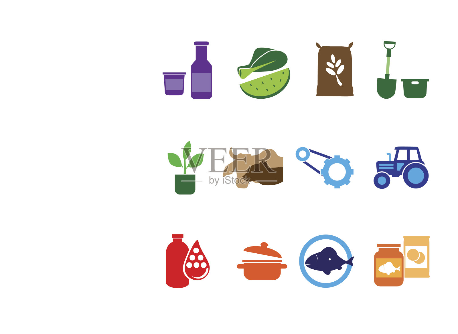 农业,食品和农业图标图标素材