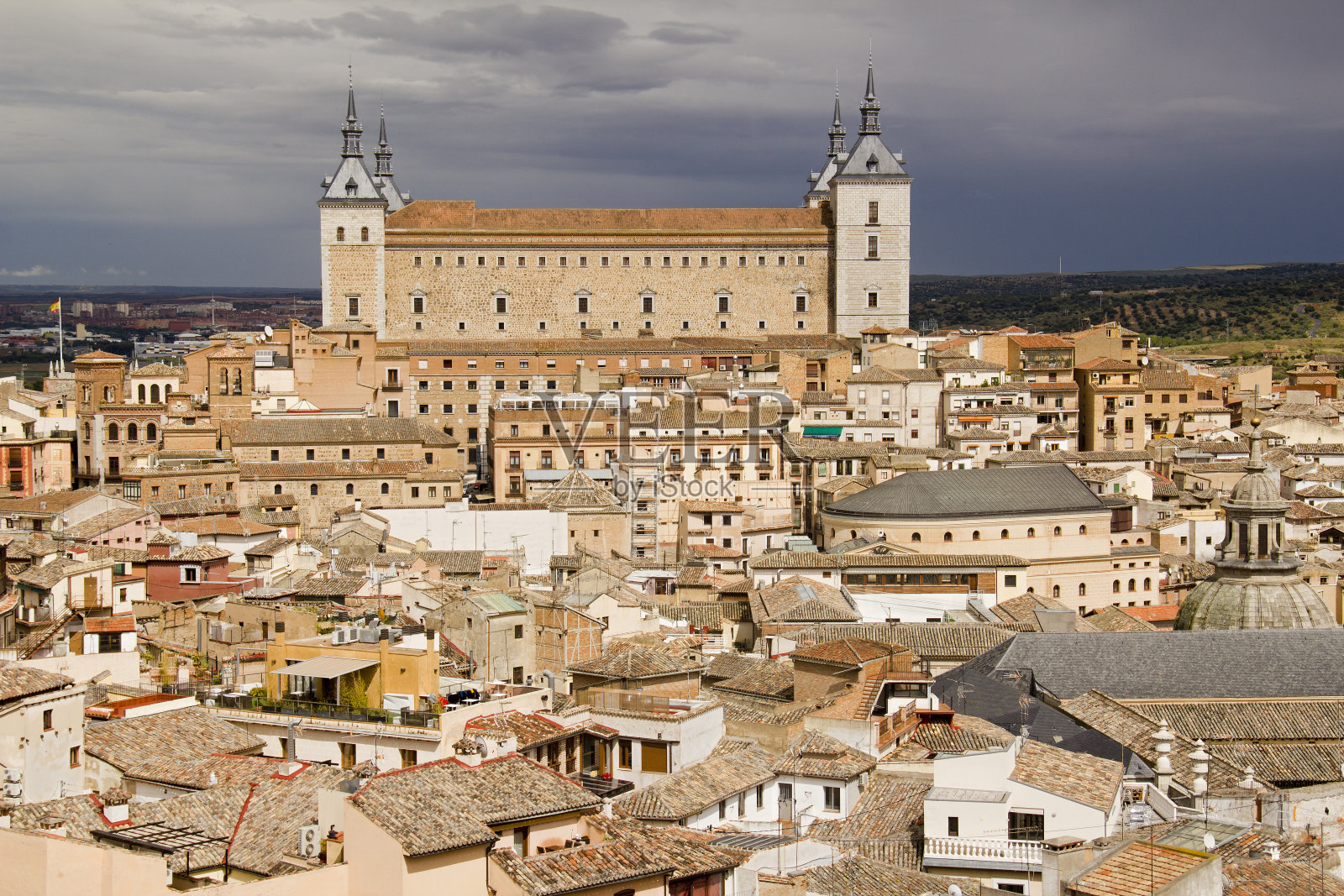 托莱多的城市景观,西班牙照片摄影图片