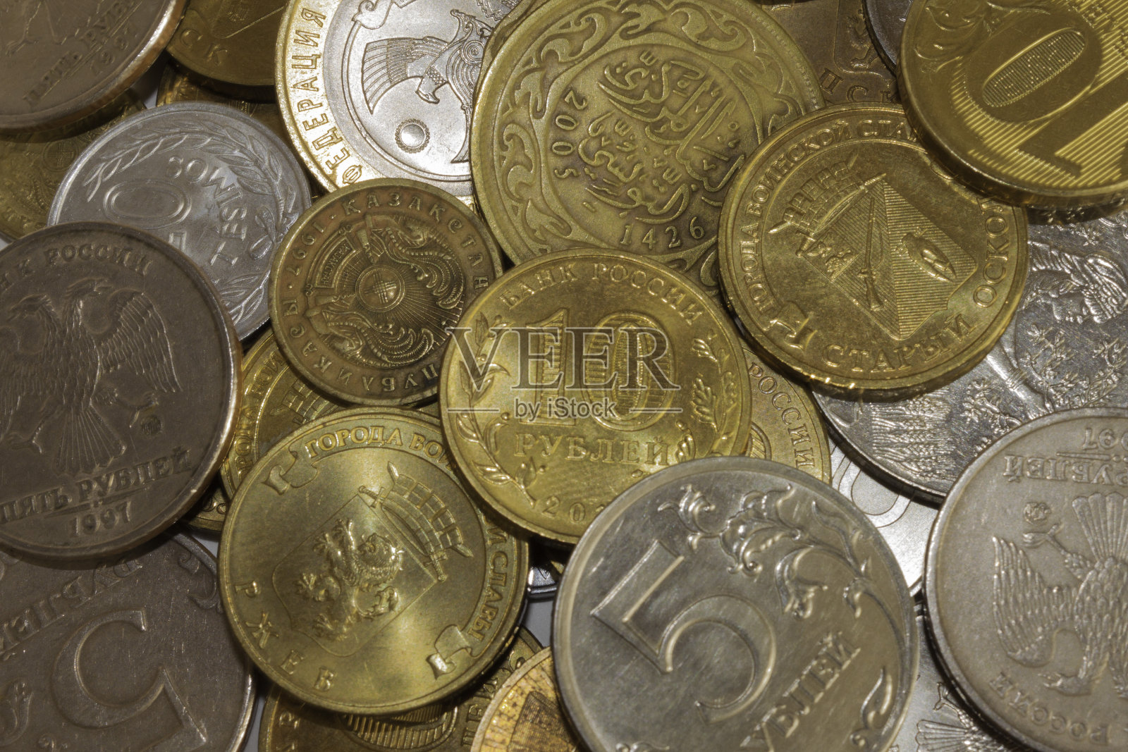 大量的硬币照片摄影图片