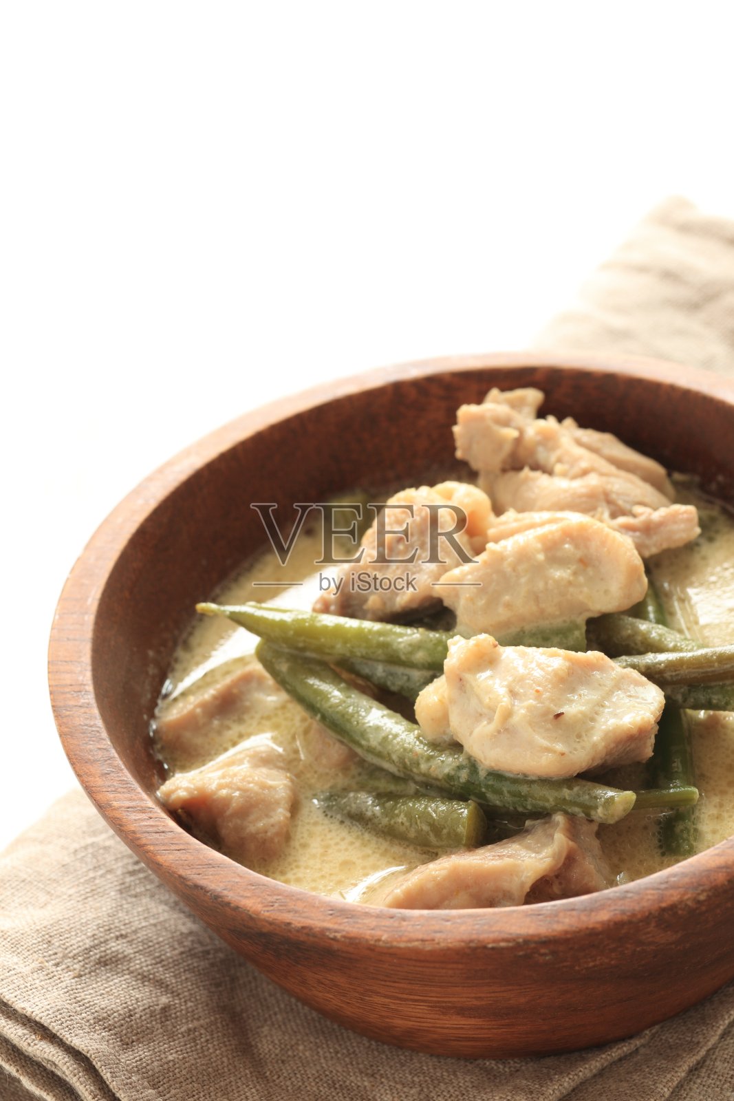 泰国菜,咖喱绿鸡照片摄影图片