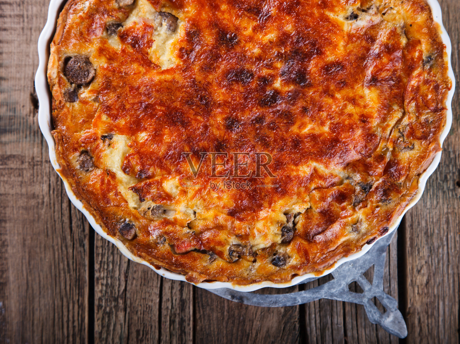 蘑菇派乳蛋饼照片摄影图片