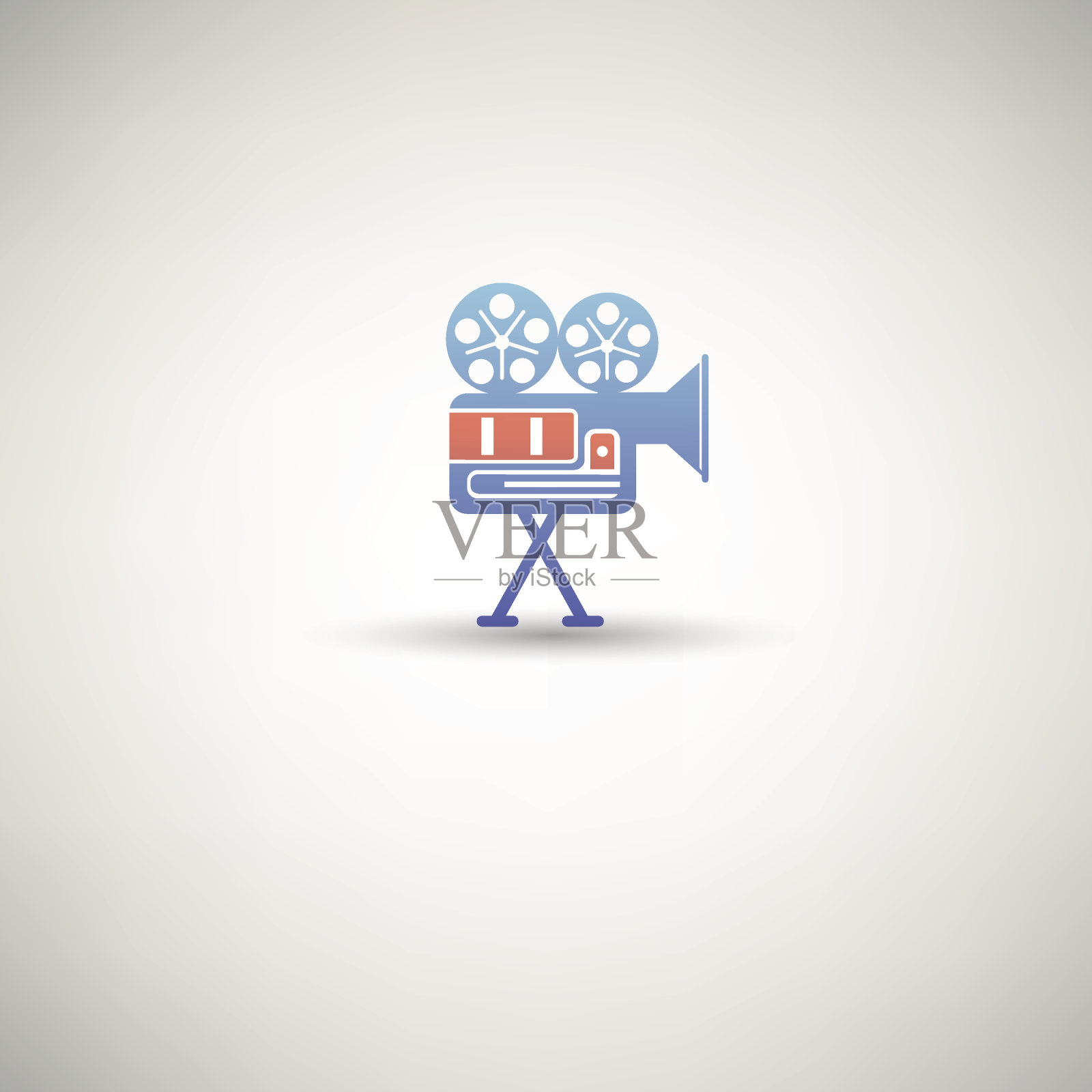 视频的象征,干净的向量插画图片素材