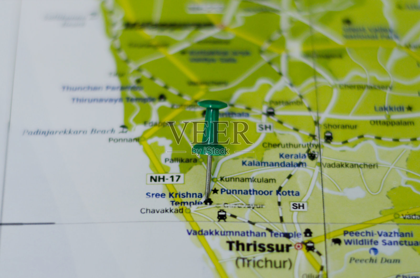 Sree Krishna神庙,Guruvayoor地图照片摄影图片