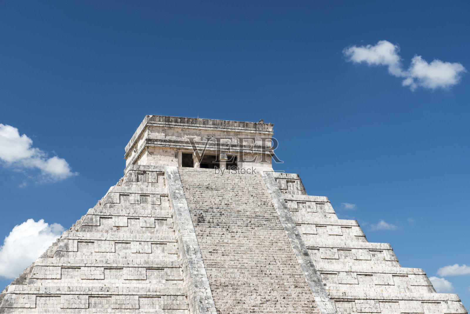 前西班牙玛雅城市奇琴伊察的顶端照片摄影图片