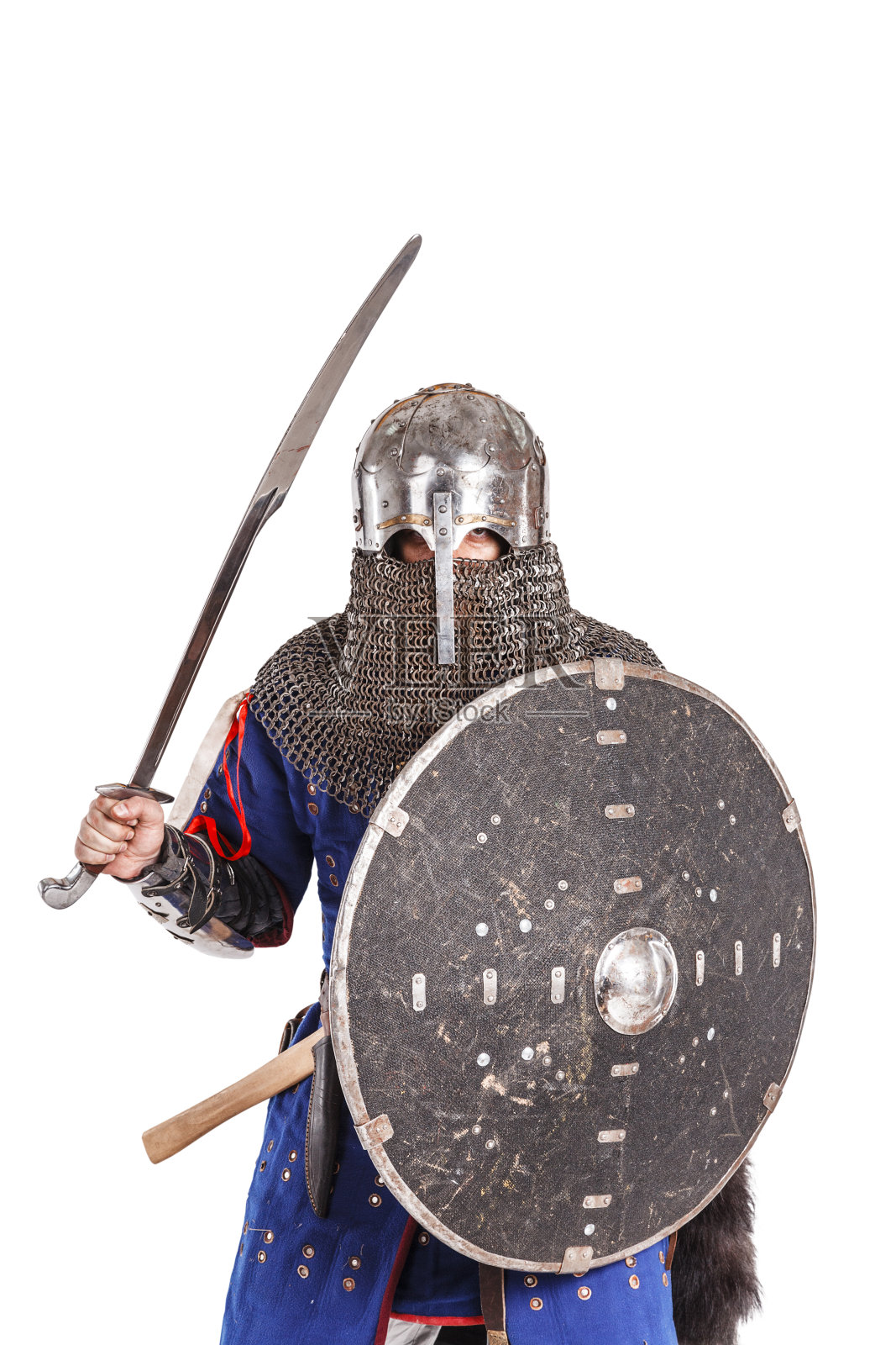 穿着盔甲的蒙古战士照片摄影图片