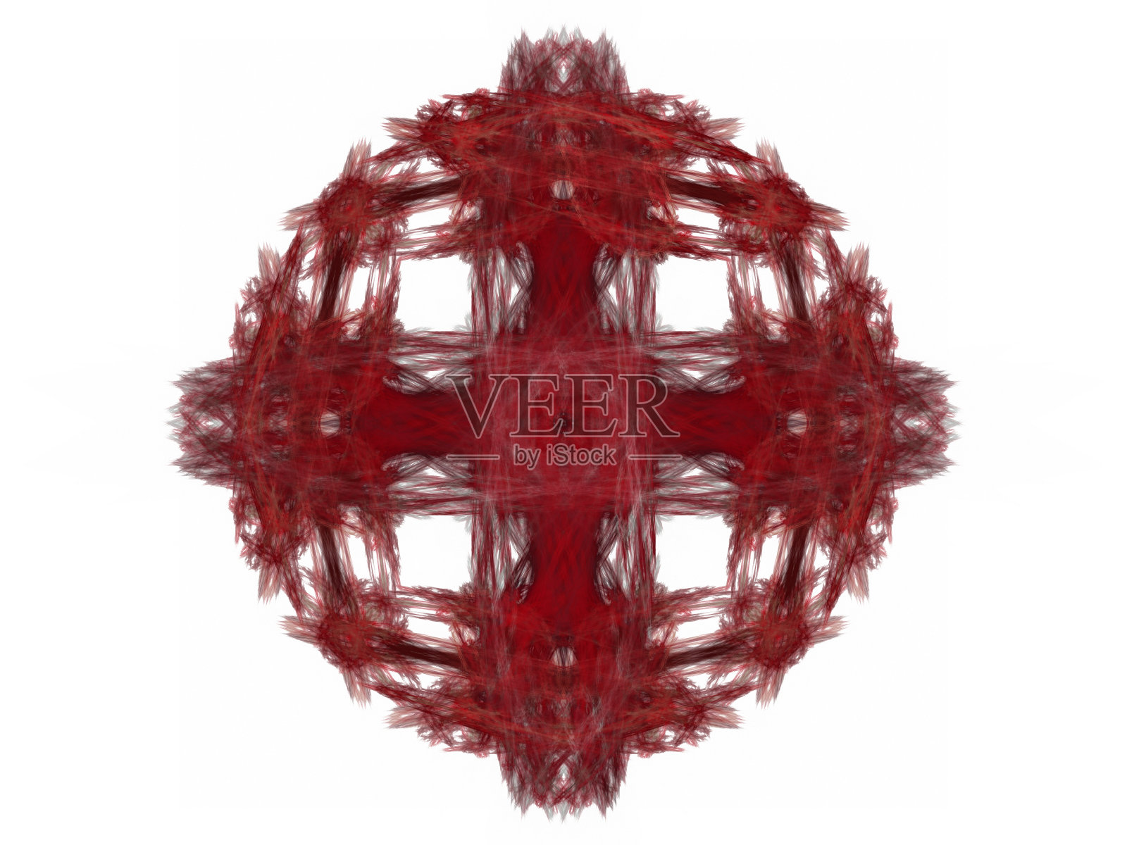 带有红色图案的抽象分形照片摄影图片