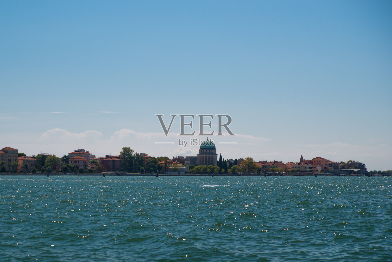 从海上看威尼斯照片摄影图片