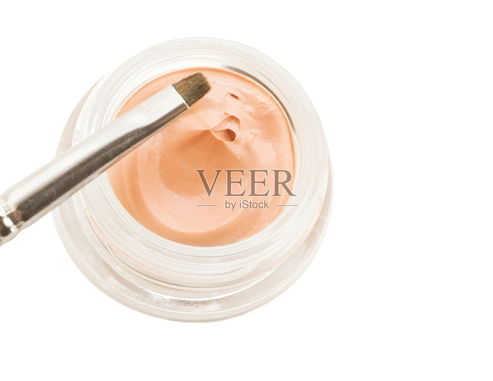 眼粉和眼刷。孤立的照片摄影图片