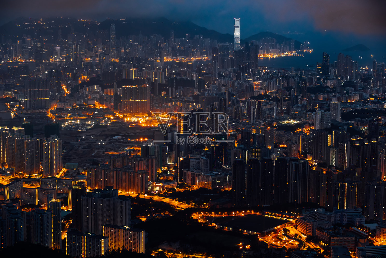 香港城市夜景照片摄影图片