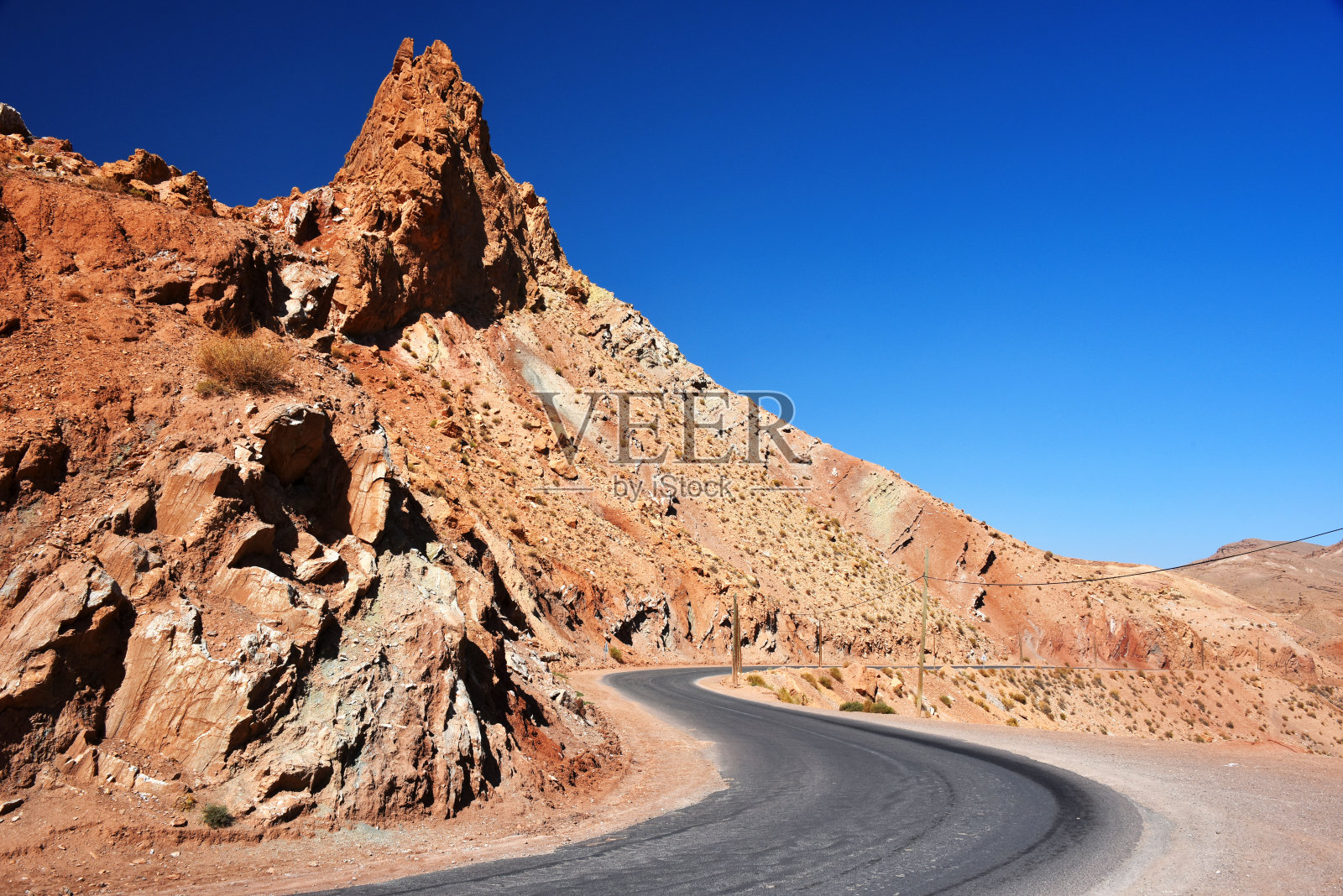 高阿特拉斯山脉的景观,摩洛哥照片摄影图片