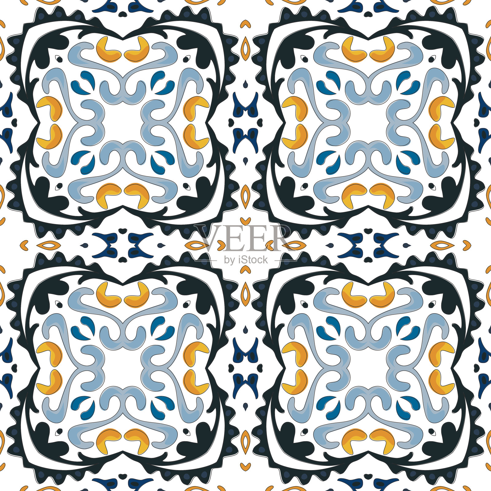 葡萄牙的瓷砖插画图片素材