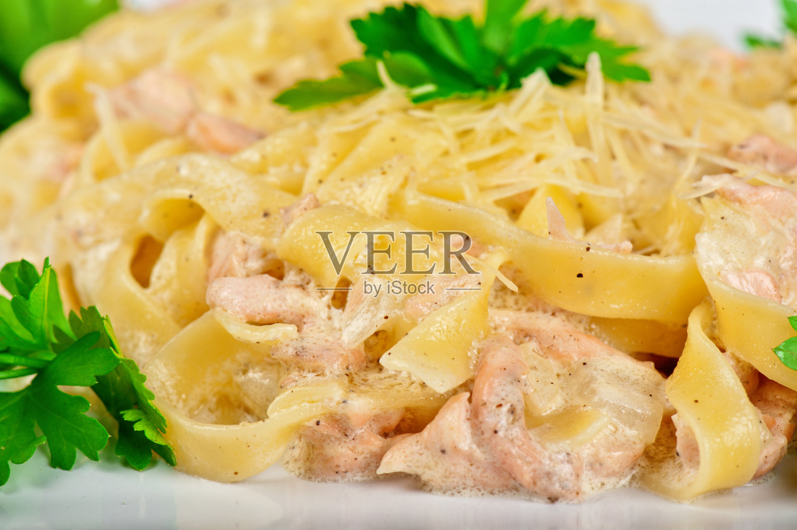 意大利面和虾照片摄影图片