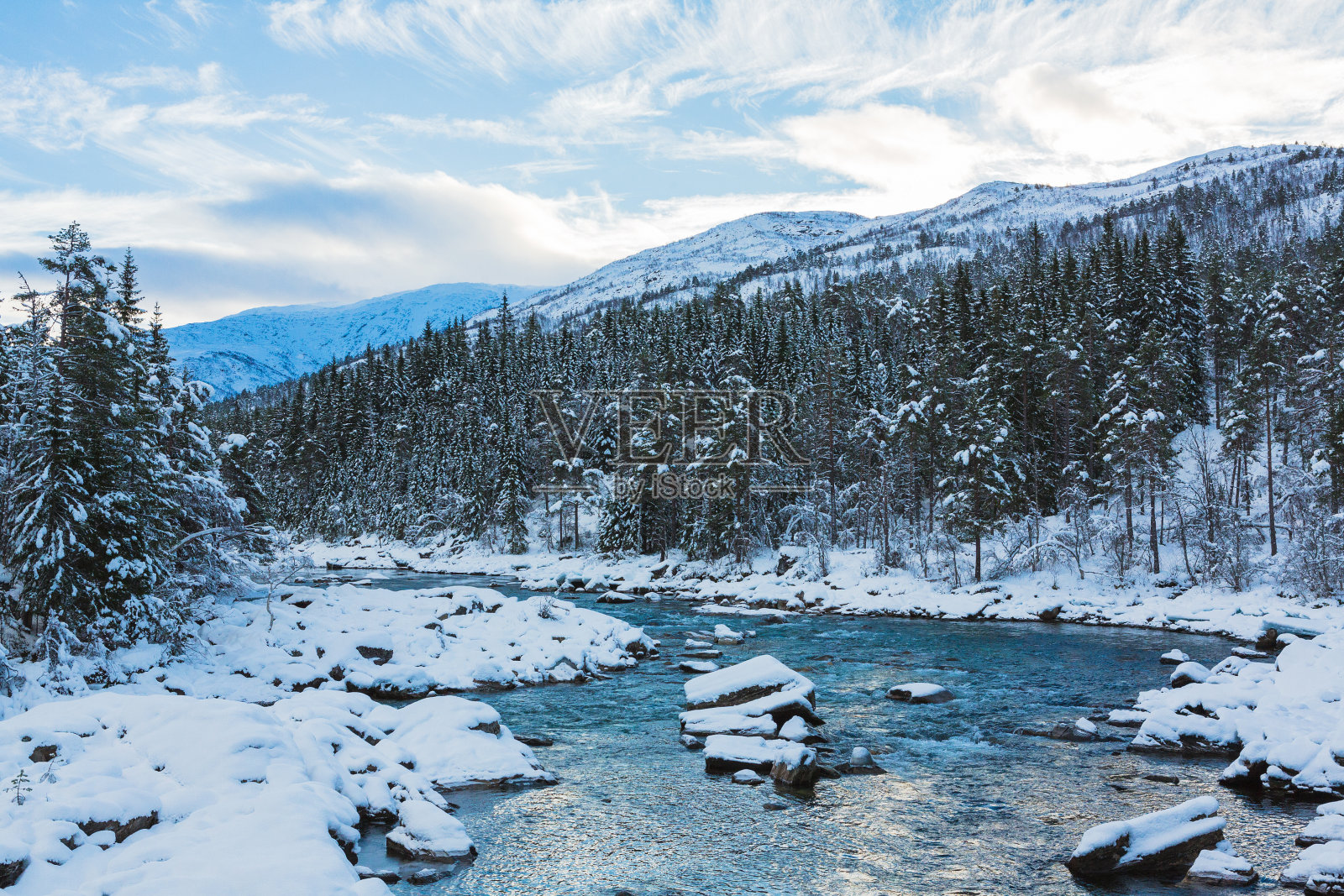 山区河流照片摄影图片