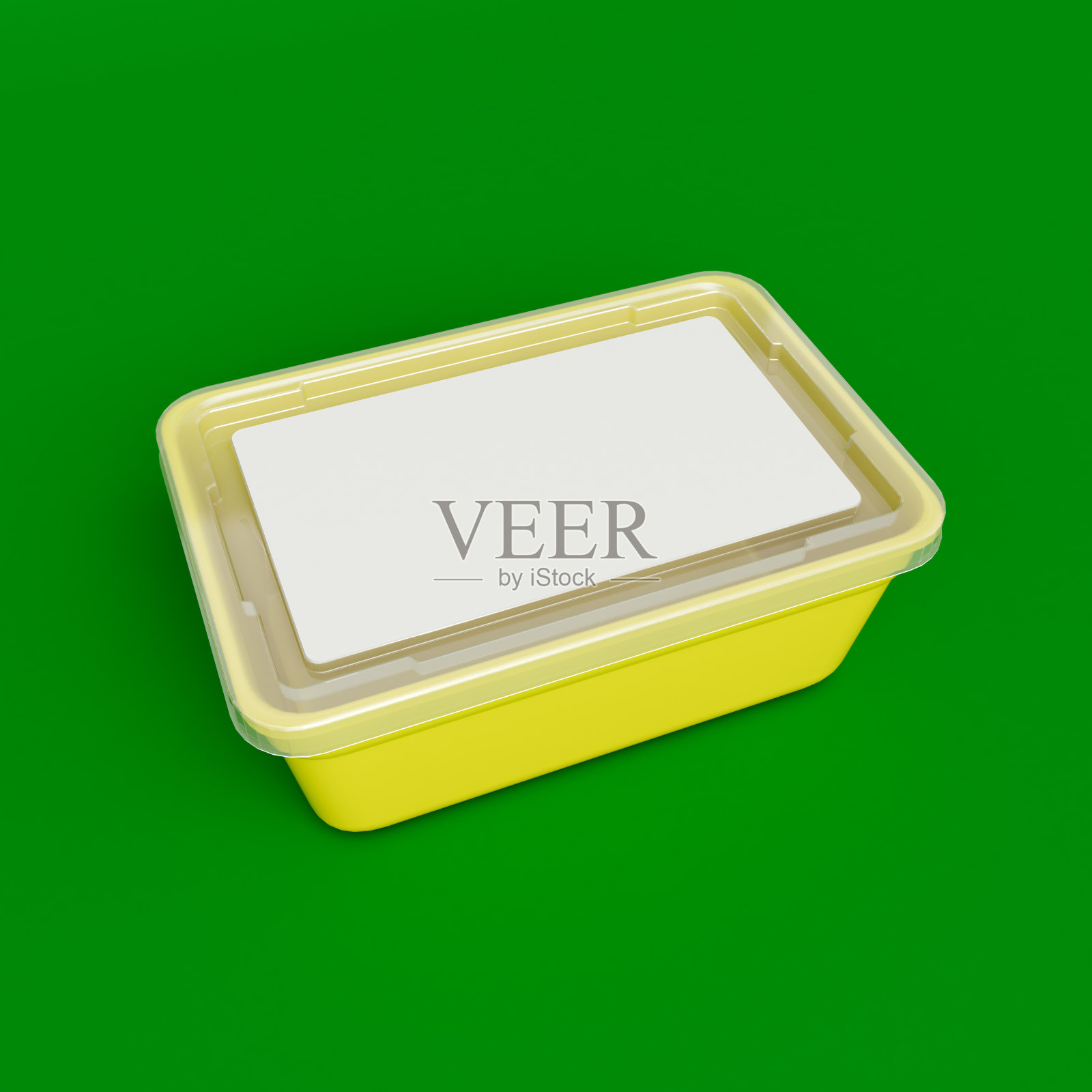 塑料容器包装的食品隔离在色谱上。三维演示照片摄影图片