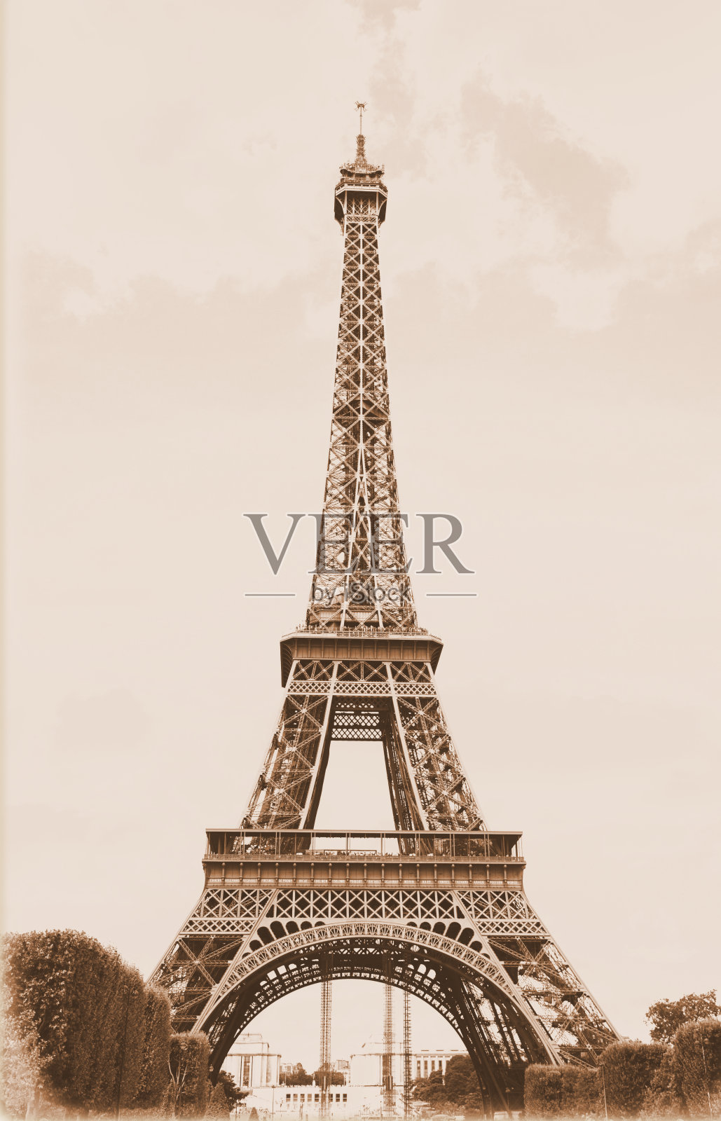 复古埃菲尔铁塔照片照片摄影图片