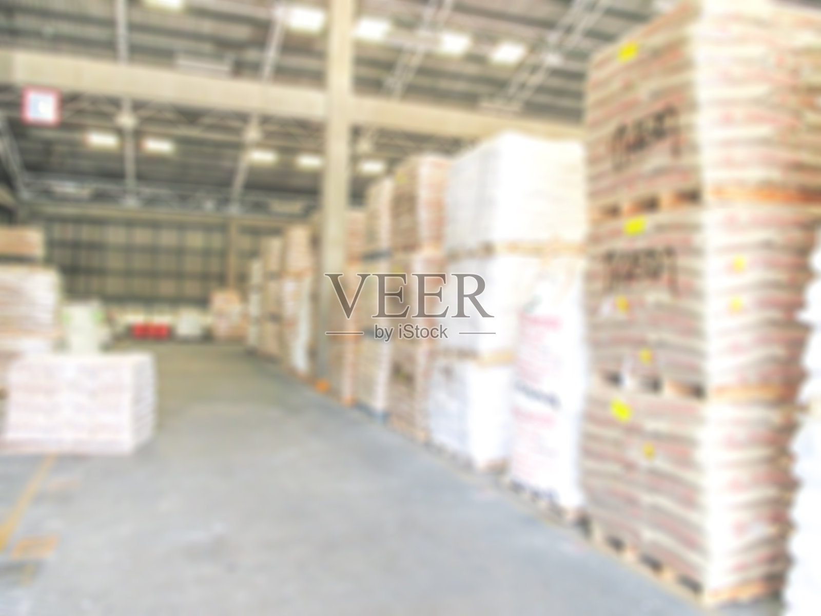 仓库化学品模糊图像。照片摄影图片