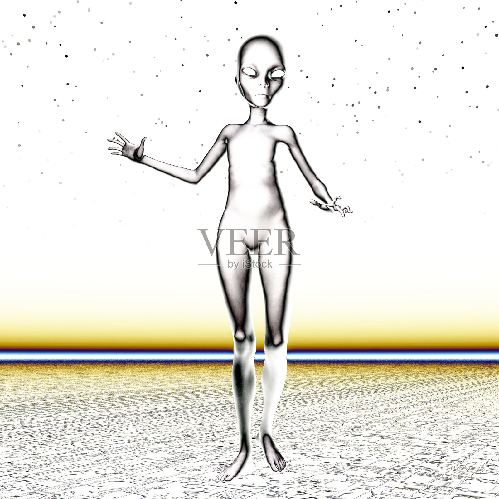 3 d演示;一个外星人的3D渲染照片摄影图片